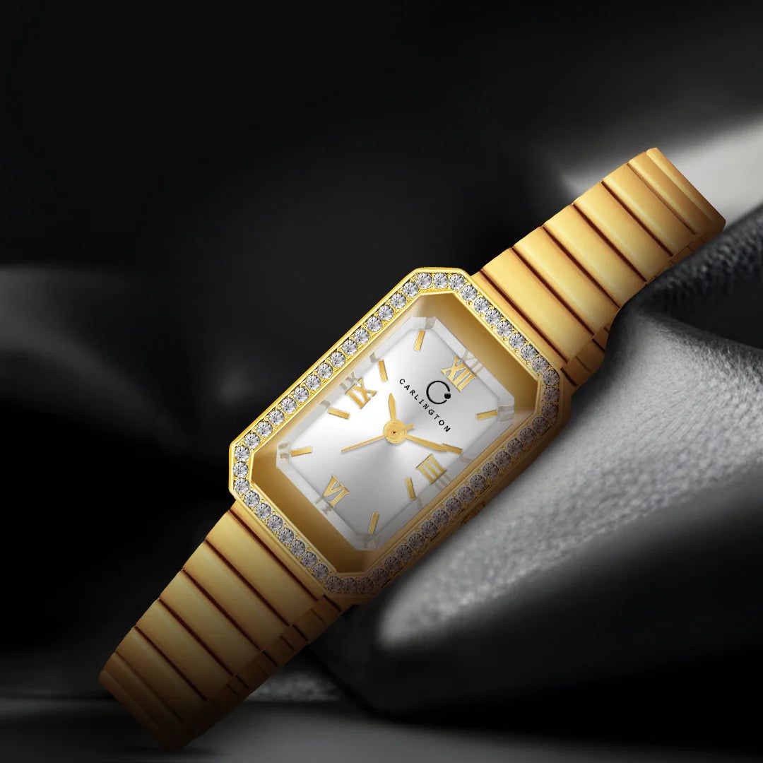 Iconic 2032 Golden Analog Womens Watch