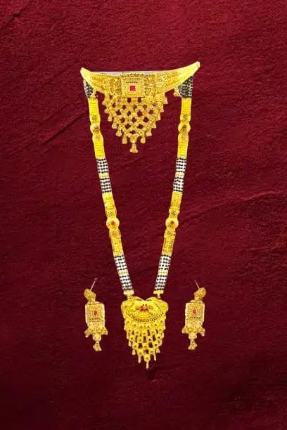 Stunning One Gram Gold Necklace Set Combo with Earrings New Trends