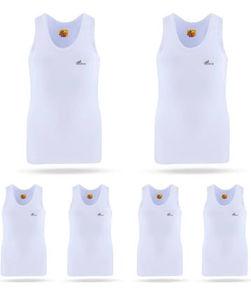 Renox Pack of 6 Boys Cotton Vest ( White )