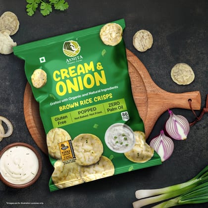 Brown Rice Crisps Cream & Onion - (Pack of 3)-55 gm