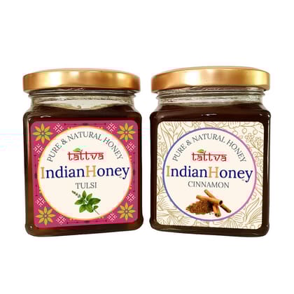 IndianHoney Metabolic & Warming Cinnamon Infused Honey & Ayurvedic & Stress-Relief Tulsi Infused Honey Combo Pack (230gm & 230gm) IndianHoney Metabolic & Warming Cinnamon Infused Honey & Ayurvedic & Stress-Relief Tulsi Infused Honey Combo Pack (230gm & 230gm)