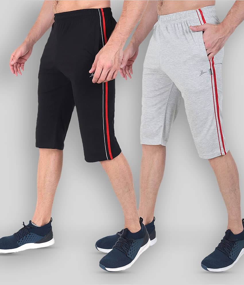 Zeffit - Multi Cotton Men's Three-Fourths ( Pack of 2 )