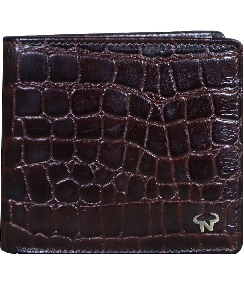 Calfnero Brown Leather Men's RFID Wallet ( Pack of 1 )