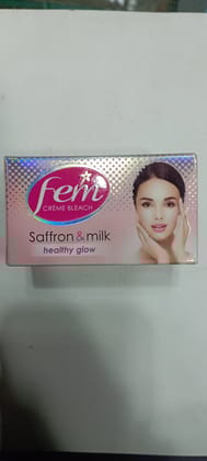 Fem cream bleach saffron & milk healthy glow in 15mins 40g Fem cream bleach saffron & milk healthy glow in 15mins 40g