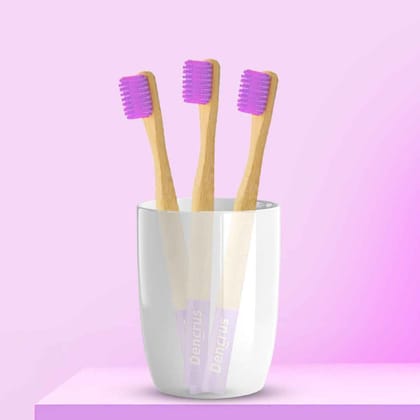 Dencrus Orby Kids Bamboo Toothbrush (Lavender, Pack of 3) | Ultra-Soft Bristles | Gentle Oral Care for Kids Dencrus Orby Kids Bamboo Toothbrush (Lavender, Pack of 3) | Ultra-Soft Bristles | Gentle Oral Care for Kids