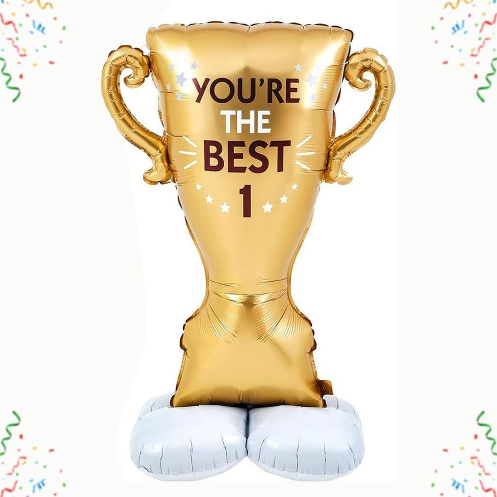 You're the Best Trophy Shaped XL Airloonz Balloon - Air Filled - 50 inches- 1PC - Party and Festive Needs | Buy online on ZillyBuy
