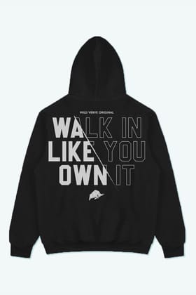 WALK IN LIKE YOU OWN IT HOODIE (BLACK)-S