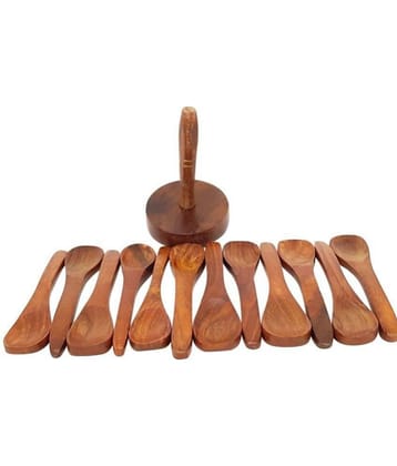 Buzykart - Brown Wood Flipper Spatula ( Pack of 10 )