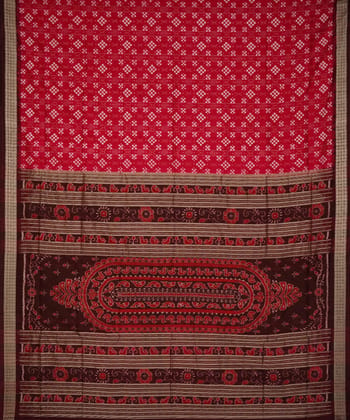 Pink purple silk handloom sambalpuri saree