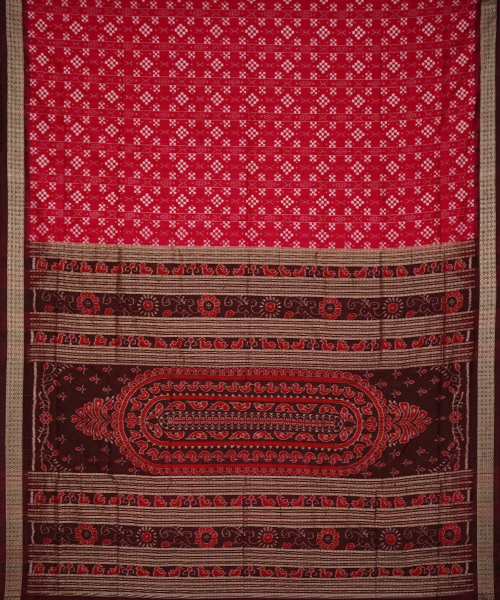 Pink purple silk handloom sambalpuri saree