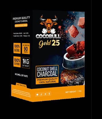 PUFF SMART Cocobull Coconut Charcoal Shall 100% Natural Coconut Coal (Net Weight : 1Kg - 72p)