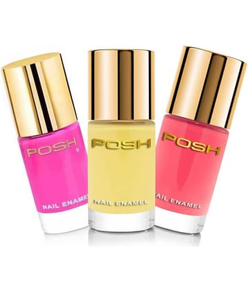 Posh Nail Polish Multi Glossy Pack of 3 9 mL