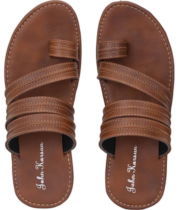 John Karsun - Tan Men's Leather Slipper