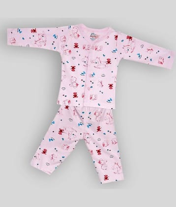 Aatumn Kids Wear Pack of 1 Baby Boys Cotton Tops & Bottoms Sets ( Pink )