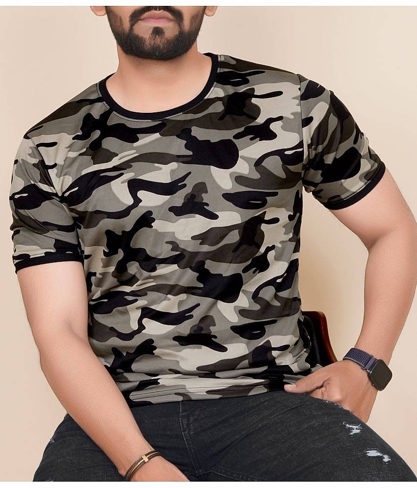 happy khajana Polyester Regular Fit Printed Half Sleeves Men's T-Shirt - Mint Green ( Pack of 1 )