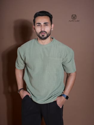 Eternals Oversized Textured Stretchable Tshirt Sea Green-Extra-small / Sea Green / Eternals Oversized Textured Stretchable Tshirt