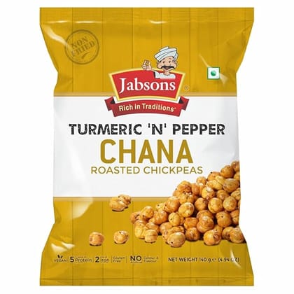 Jabsons Turmeric N Pepper Chana Roasted Chickpeas - 140 g