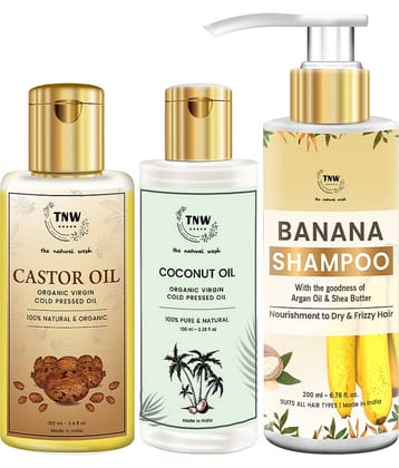 TNW - The Natural Wash Banana Shampoo, Hair Care Combo 100 mL Pack of 3