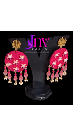 Fabric jhumka earrings