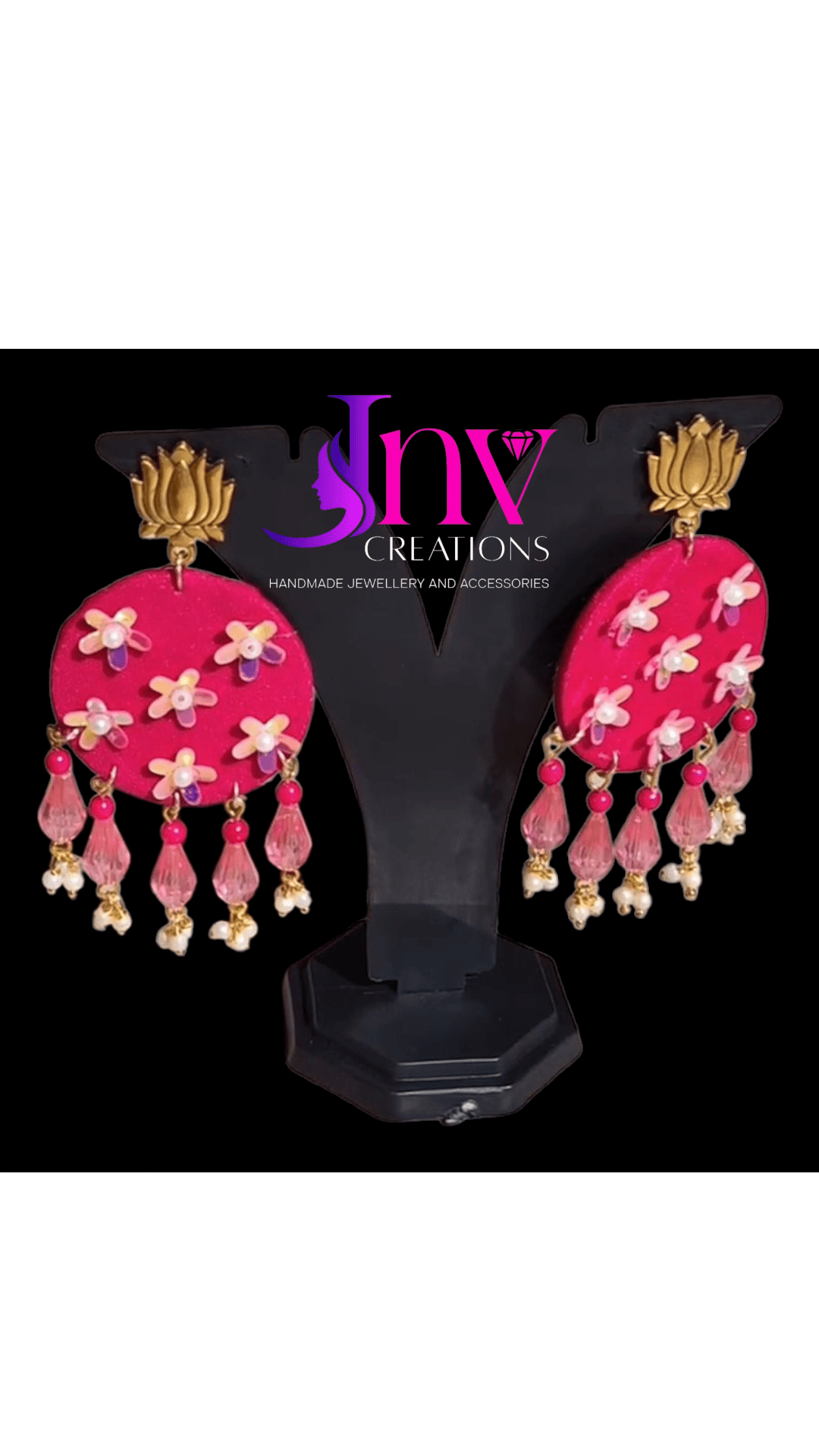 Fabric jhumka earrings