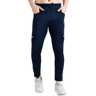 Kwings Men's Cargo Track Pants - Comfortable  Stylish Joggers with Pockets for Gym, Yoga  Travel