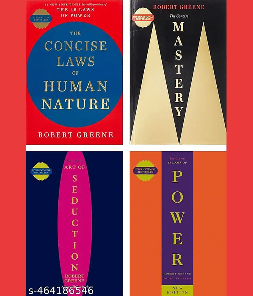 Robert Greene 4 Books Set: Human Nature, Mastery, 48 Laws of Power, Art of Seduction
