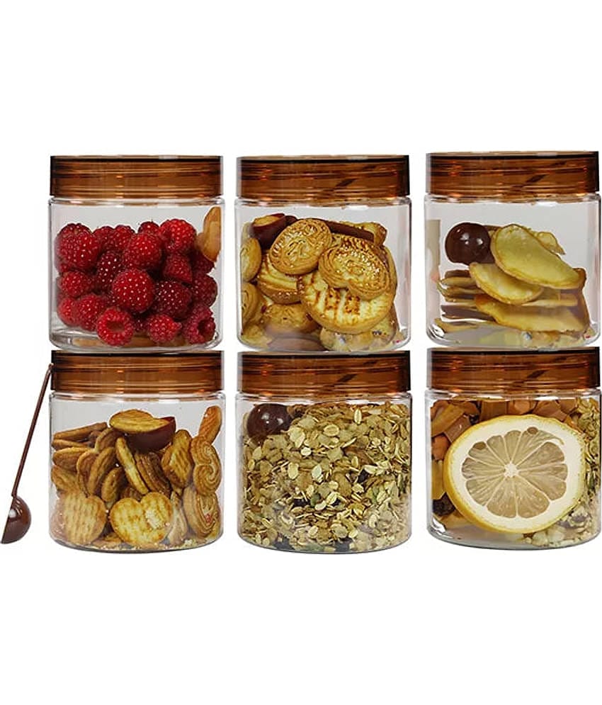 PearlPet Tiffany_750ml PET Brown Multi-Purpose Container ( Set of 6 )