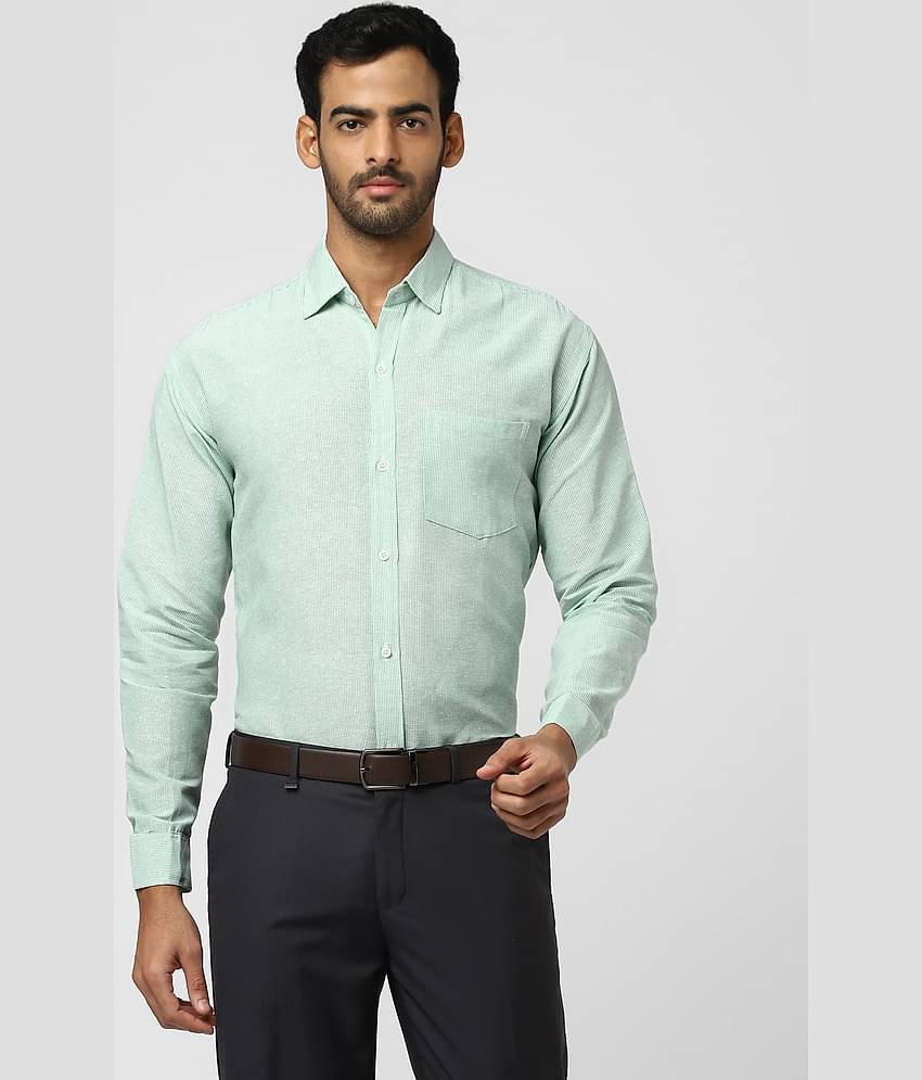 DESHBANDHU DBK - Green Cotton Regular Fit Men's Formal Shirt ( Pack of 1 )