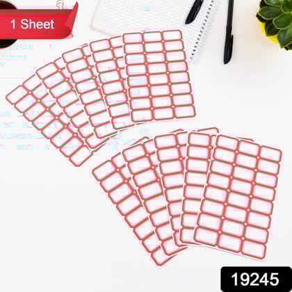 Multipurpose Writable Blank Label Sticker Sheets (1 Sheet)