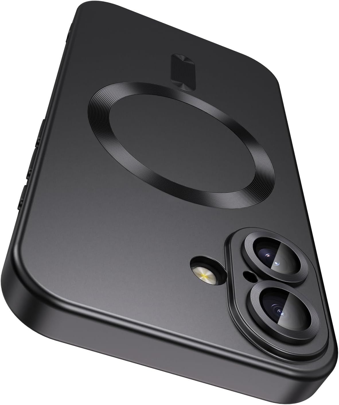 DIZORO Magnetic Case for iPhone 16 Plus Case [Compatible with MagSafe][Built-in Camera Lens Protector] Slim Soft Silicone Bumper Shockproof Metallic Luster Back Cover Phone Case (Black) DIZORO Magnetic Case for iPhone 16 Plus Case [Compatible with MagSaf