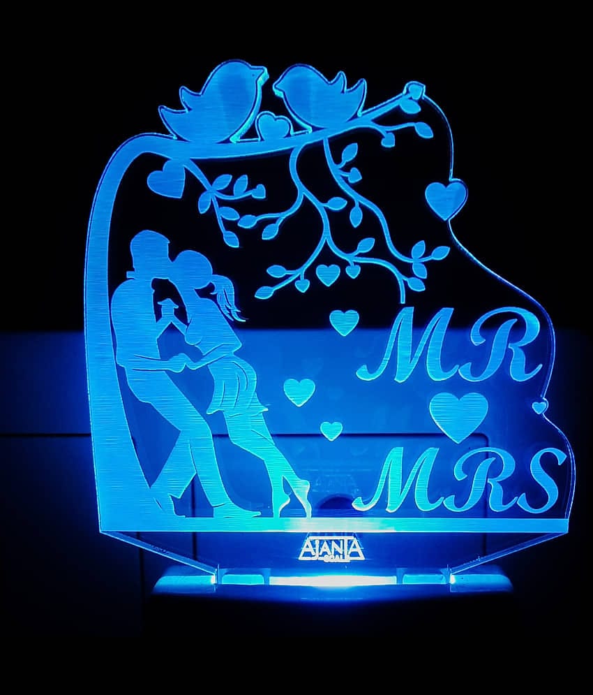 SUPERAJANTA LOVE COUPLE FOR TREE 2083 Night Lamp Multi - Pack of 1