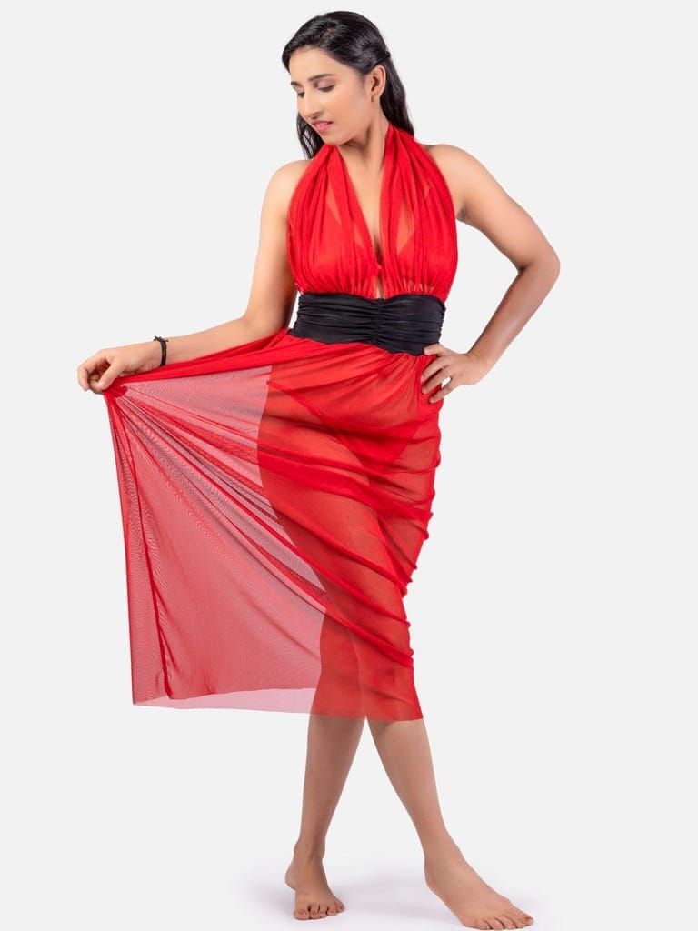 Hot Net Honeymoon Red Babydoll Bikini Night Dress K2Rd - Nightwear & Loungewear | Buy online on ZillyBuy