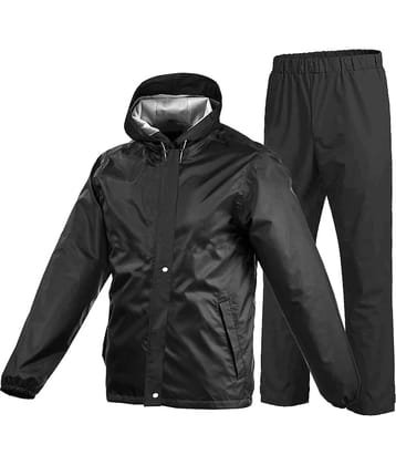 CAMISON Black Polyester Men's Rain Suit ( Pack of 1 )