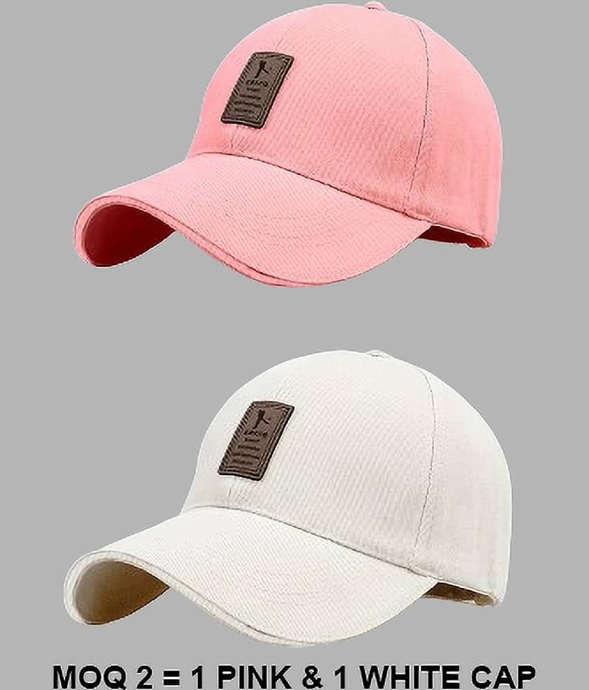 Alamos Pack of 2 Cotton Men's Cap ( Pink )