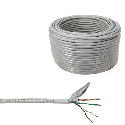 Cat 6 Cable, UTP Cable | LAN Cable, Network Cable | Ethernet Cable RJ45 Cable LAN Wire with High Speed connectivity| 4 Pair Separator Design|Solid Bare Copper Conductor - 100M