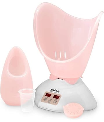 MIEVIDA Steam Inhaler Vaporizer and Facial Steamer with Timer and Temperature Control System, Ensuring Controlled and Regular for Long Duration (Pink)