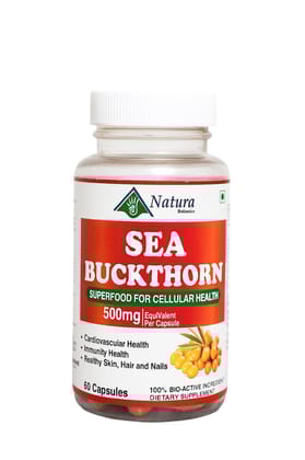 Sea Buckthorn Supplement, 500mg Capsules, Cellular Health Support