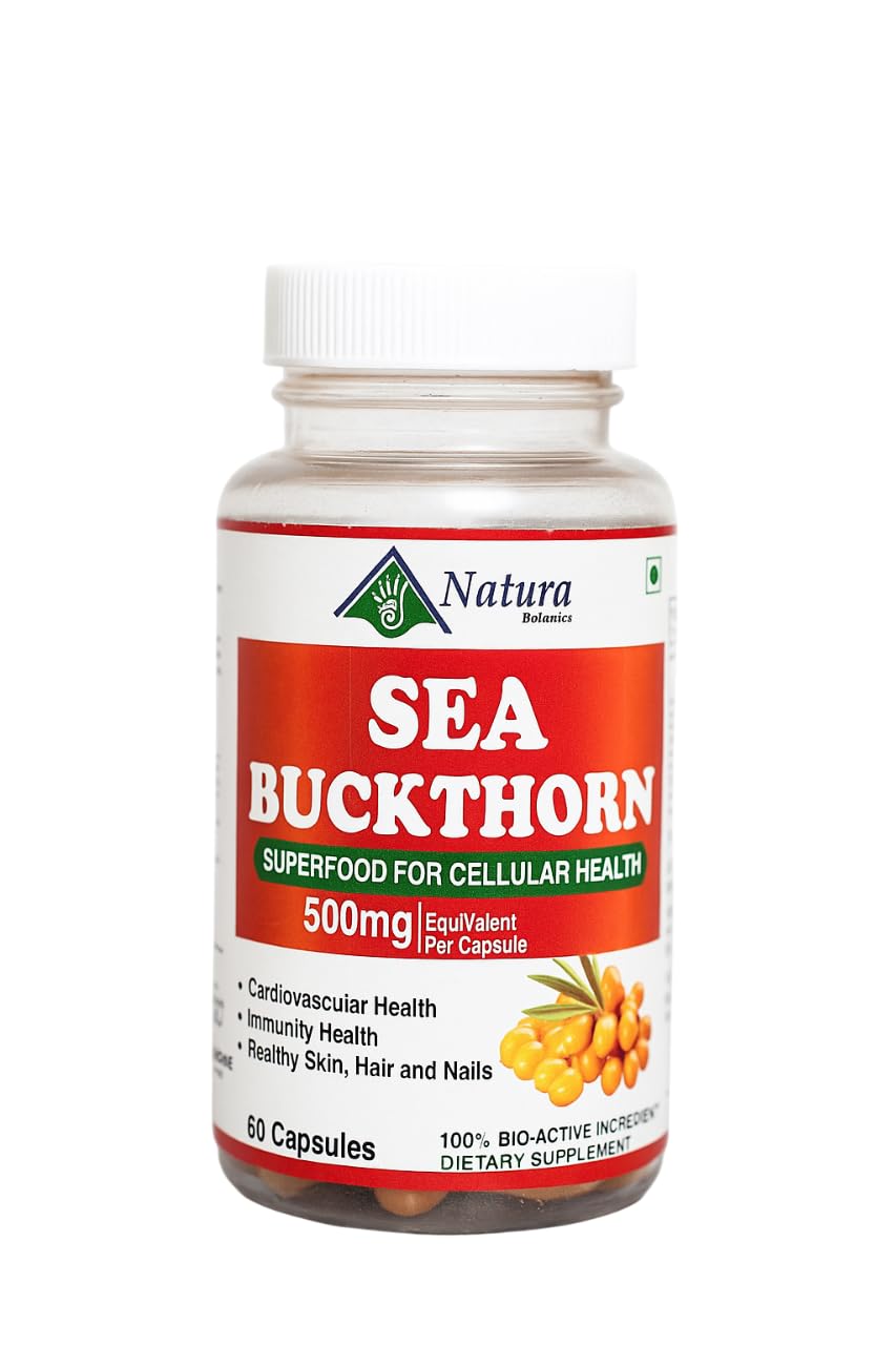 Sea Buckthorn Supplement, 500mg Capsules, Cellular Health Support
