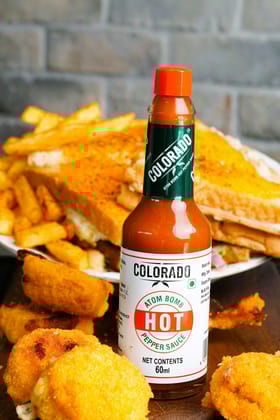 Colorado Atom Bomb Hot Sauce (60ml) | Bhoot Jholokia & Bird's Eye Chilli | Extreme Heat