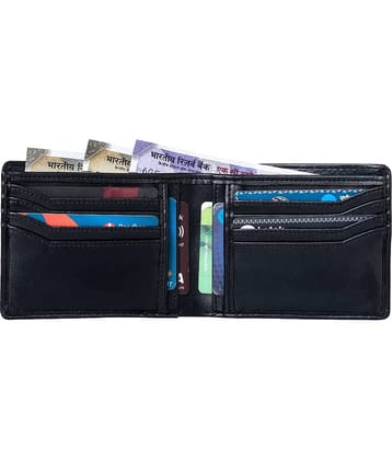 HIDEFLIX PU Solid Men's Regular Wallet With 10 Slots For Card ( Black , Pack of 1 )