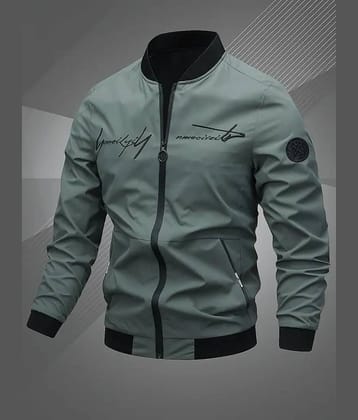 TAZO Nylon Men's Casual Jacket - Light Grey ( Pack of 1 )