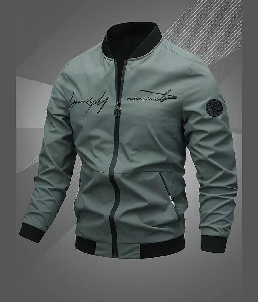 TAZO Nylon Men's Casual Jacket - Light Grey ( Pack of 1 )
