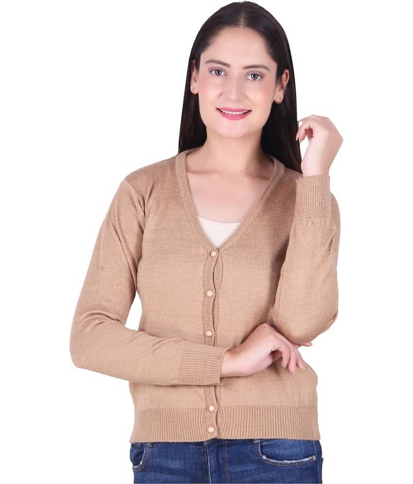 Ogarti Acrylic Beige Cardigans Dress