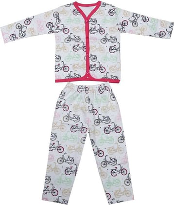 KABOOS Unisex for Baby 100% Cotton Tops & Bottoms Sets ( White )