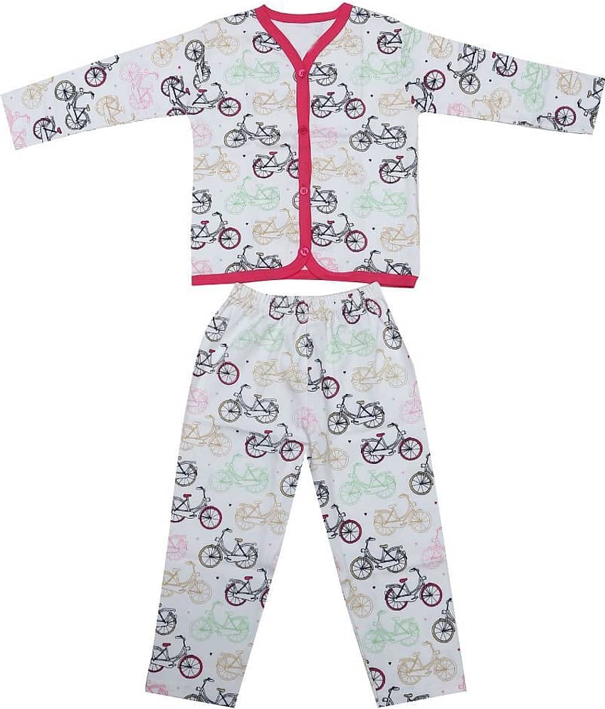 KABOOS Unisex for Baby 100% Cotton Tops & Bottoms Sets ( White )