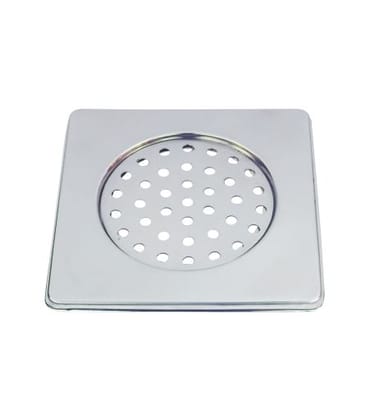 Grating Square Floor Drain with Frame without Hole 6 (Stainless Steel)