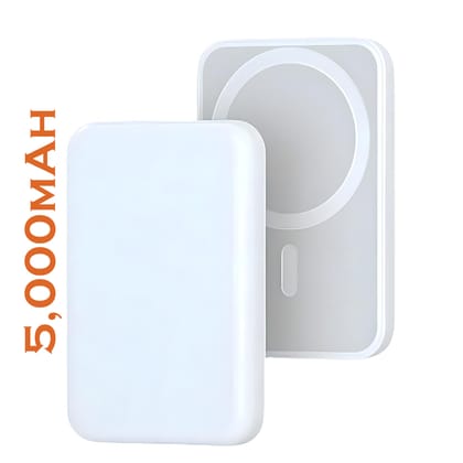 TexoVera Magsafe Power Bank 5000mAh - 10W Wireless Charge, Type C, LED Indicator, Built-in Protections TexoVera Magsafe Power Bank 5000mAh - 10W Wireless Charge, Type C, LED Indicator, Built-in Protections