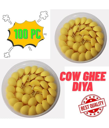 THRIFTKART Ghee Wati 100pc Cow Ghee Diya ( Pack of 1 )