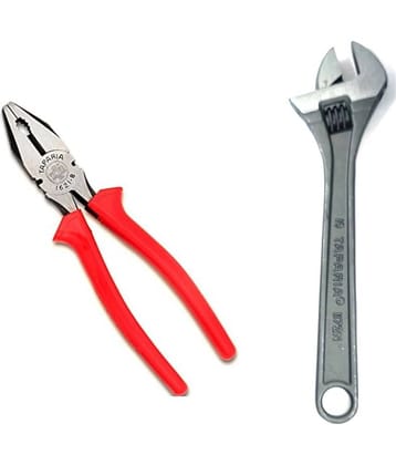 TAPARIA 2 Hand Tool Combo Plier 205 mm/Adjustable Wrench 255 mm