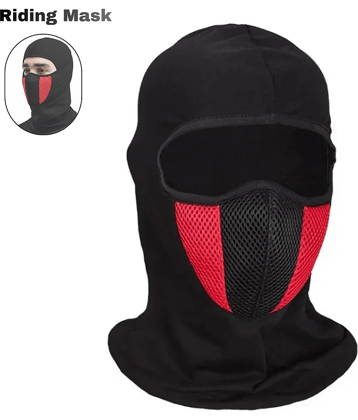 Aksmit Full Cover Face Mask Cotton Fabric Bike Riding Washable Dust Protection Balaclava For Men Women Neck Gaiter Helmet Liner Pack of 1